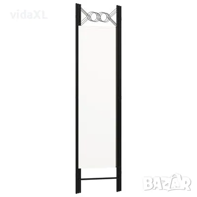 vidaXL Параван за стая, 3 панела, бял, 120x180 см (SKU:320699), снимка 4 - Паравани - 48264932