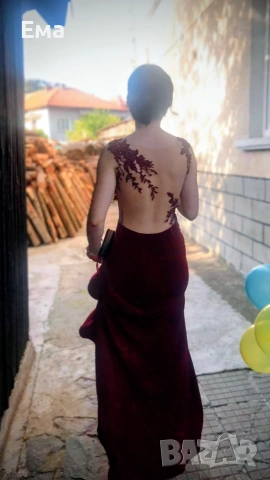 Бална рокля, цвят бордо, снимка 5 - Рокли - 53560398