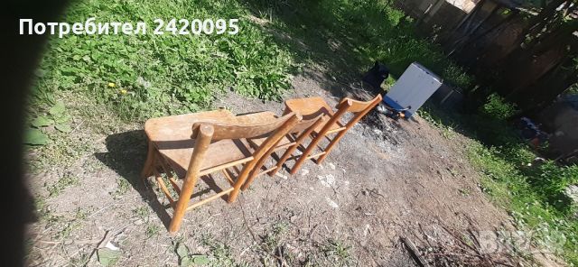 стари малки дървени столове-90лв, снимка 3 - Столове - 45263238