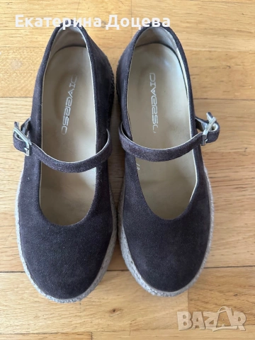 Тъмнокафяви обувки велур, снимка 4 - Дамски ежедневни обувки - 53568563