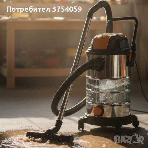 Stark’s IVC30 – Прахосмукачка 3 в 1 за сухо и мокро почистване с обдухване, 1500W и 30L резервоар, снимка 2 - Прахосмукачки - 53209273