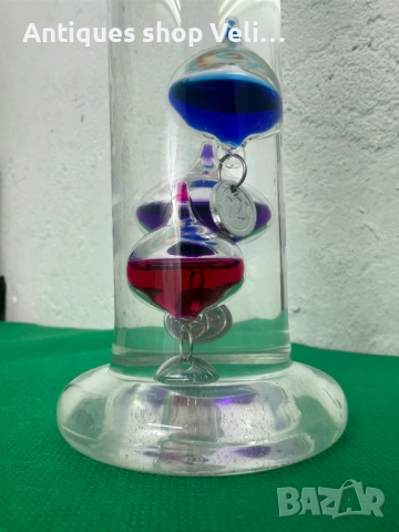 Галилеев термометър №7616, снимка 3 - Други ценни предмети - 52456257