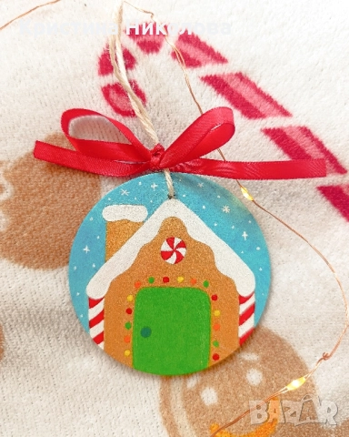 КОЛЕДНИ ИГРАЧКИ РЪЧНО РИСУВАНИ , снимка 7 - Коледни подаръци - 52166959