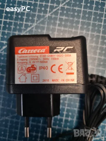 Оригинален захранващ адаптер Carrera RC Power Charger EU Plug 8.4V - 500 mA STAD-CAMAY-002C-500A, снимка 1 - Джойстици и геймпадове - 48441618