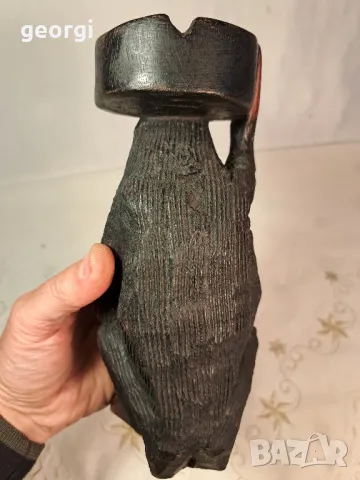 африканска статуетка пепелник дърворезба   7/2, снимка 9 - Други стоки за дома - 49775390