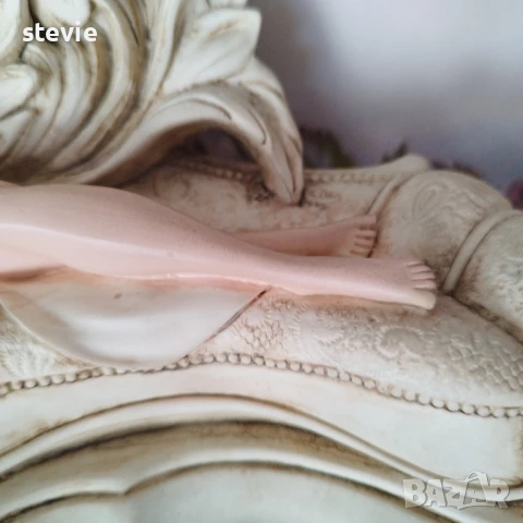 Арт Деко часовник+статуетка, снимка 4 - Стенни часовници - 50720464