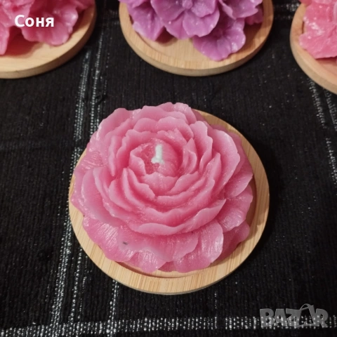 Восъчни ароматни свещи - цветя и рози , снимка 6 - Подаръци за жени - 53135924