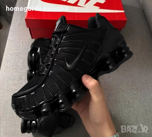 Мъжки маратонки Nike Shox TL — изцяло черни — пружинираща подметка, снимка 3 - Детски маратонки - 54234870