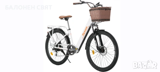 еБайк НОВ Електрически Велосипед Cysum Cityrun за възрастни 250W 36V 10Ah 26” гуми, снимка 15 - Велосипеди - 53940925