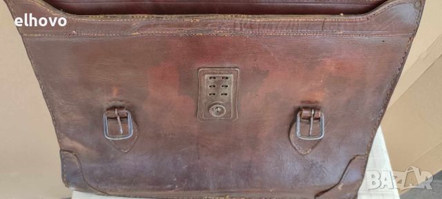Стара кожена чанта#1, снимка 4 - Антикварни и старинни предмети - 46371547