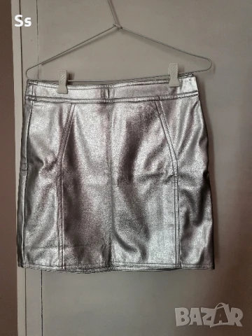 къса пола с металически сребрист ефект 