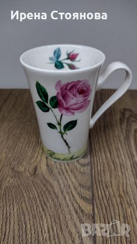 Чаша за кафе/ чай муг Rose D' amour, Roy Kirkham England., снимка 7 - Чаши - 45091281