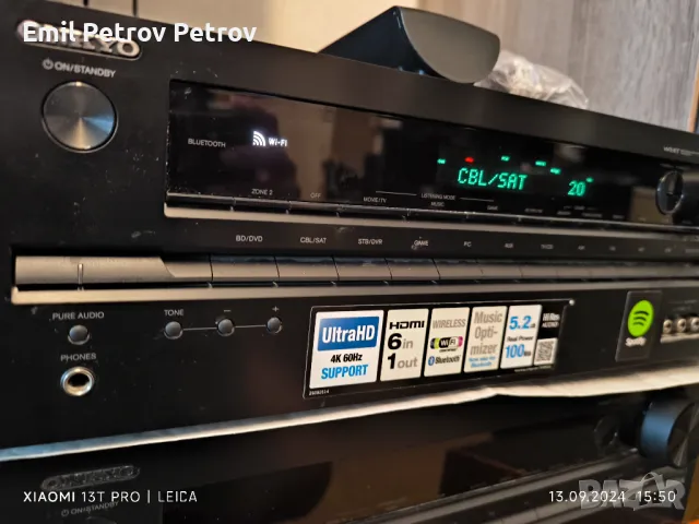 Промо ⭐ ⭐ , Onkyo tx-nr 535 ресивър 5.2, 4К ,Bluetooth , WI-FI,internet , , снимка 1 - Ресийвъри, усилватели, смесителни пултове - 47222122