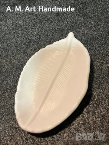 🌿 Дизайнерска Сапунерка „Листо“ – Природа в Банята 🍃, снимка 2 - Декорация за дома - 53384998