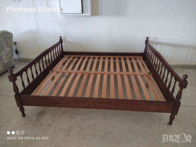 Спалня 190х180 см | Естествено дърво | Нова, разглобена, на пакети, снимка 2 - Спални и легла - 53962450