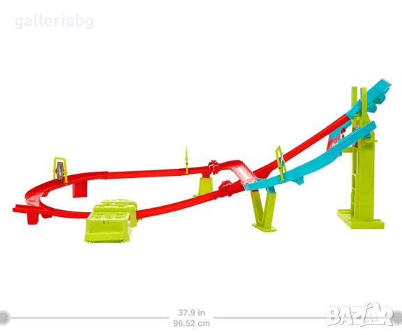 Hot Weels Neon Speeders - Комплект Скоростен небостъргач с неонов състезател, снимка 7 - Коли, камиони, мотори, писти - 45149451