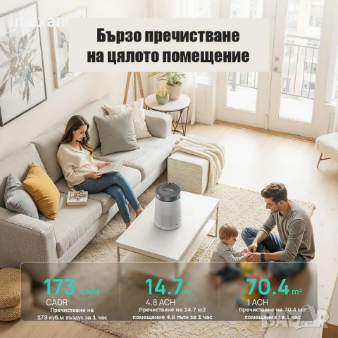 Пречиствател за въздух DREO Macro 606 (до 15-17 м2) * Гаранция 2 години, снимка 8 - Овлажнители и пречистватели за въздух - 53742680