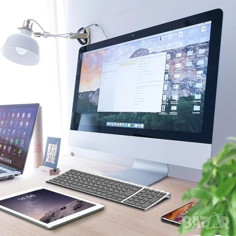 Bluetooth клавиатура iClever, ултратънък ергономичен дизайн, снимка 3 - Клавиатури и мишки - 53254583