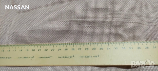 Панама Aida 16 ct, цвят екрю. Нов плат, отличен за гоблени и карета, снимка 3 - Платове и дамаски - 52740118