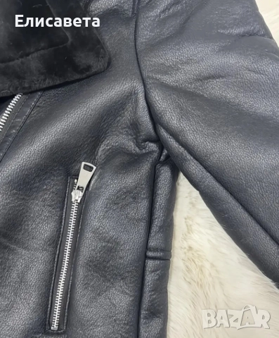 Дамско зимно модерно кожено яке , снимка 5 - Якета - 52958255