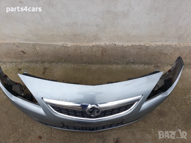 предна броня с маска решетка и халогени за опел астра ж 09 - 13 OPEL ASTRA J, снимка 4 - Части - 53587711