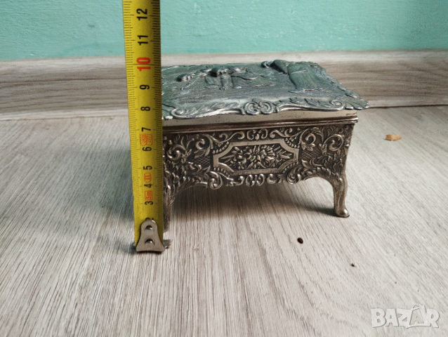 Посребрена барокова кутия за бижута, снимка 2 - Антикварни и старинни предмети - 45023800