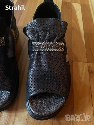 Обувки от естествена кожа с камъни, снимка 2 - Дамски ежедневни обувки - 51319689