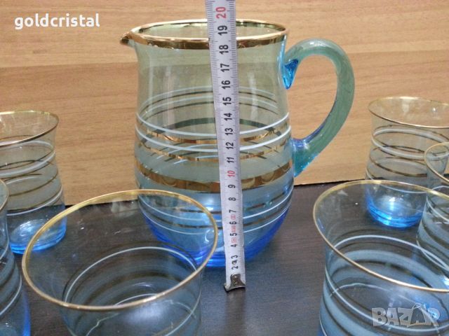Ретро стъклени чаши с кана Чехословакия , снимка 8 - Антикварни и старинни предмети - 46337304