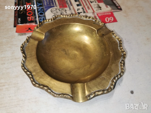 ПЕПЕЛНИК МЕД/МЕСИНГ-ВНОС SWISS 1001262016LCHERY1, снимка 13 - Антикварни и старинни предмети - 53057263