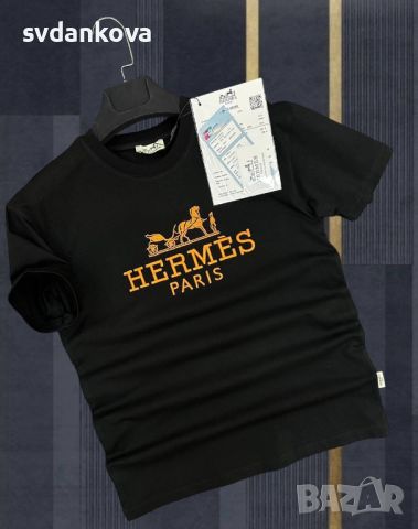 Мъжка тениска Hermes Реплика ААА+, снимка 1 - Тениски - 46224912