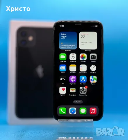 ГАРАНЦИОНЕН!!! Apple iPhone 11, 64GB, 4GB RAM, 4G, Black, снимка 3 - Apple iPhone - 46993737