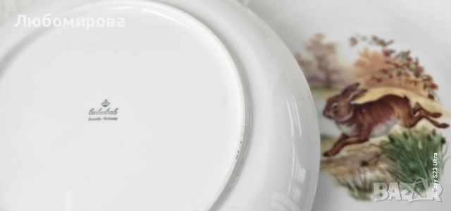 Две чинии с ловни мотиви, снимка 3 - Чинии - 53972759