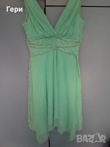 Рокля в цвят мента на Jane Norman, снимка 3 - Рокли - 51148007