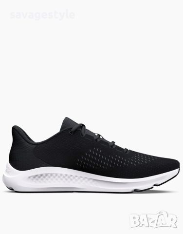 Мъжки маратонки UNDER ARMOUR Charged Pursuit 3 Big Logo Running Shoes Black/White, снимка 7 - Маратонки - 45762500