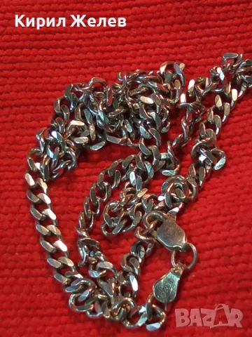 СТАР СТИЛЕН СРЕБЪРЕН ЛАНЕЦ СИНДЖИР СРЕБРО 925 КЛАСИЧЕСКА ПЛЕТКА РЪЧНА БИЖУТЕРСКА РАБОТА 47515, снимка 10 - Колиета, медальони, синджири - 48480904