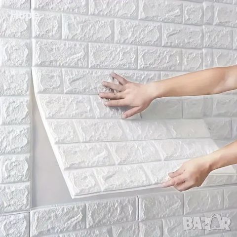 30 броя стикери за 3D тухлена стена, снимка 1 - Декорация за дома - 46400291