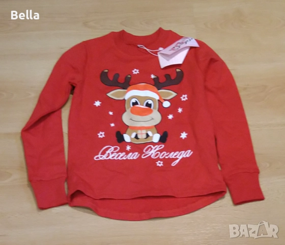 Коледен пуловер р.110 см.