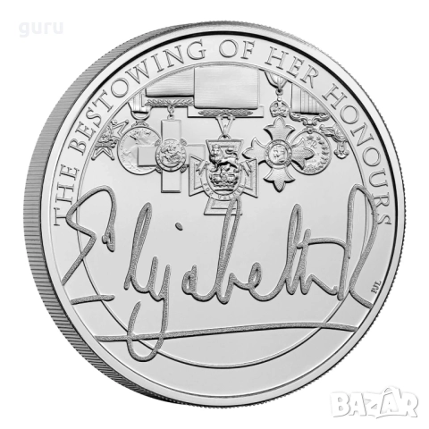 МОНЕТА ОТ 5 ПАУНДА – КРАЛИЦА ЕЛИЗАБЕТ II- КРАЛСКИ МОНЕТЕН ДВОР 2022г. - 70 ГОДИНИ НА ТРОНА, снимка 2 - Нумизматика и бонистика - 52577633