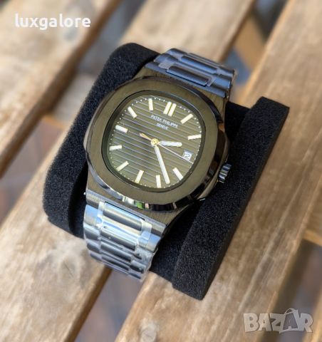 Мъжки часовник Patek Philippe Nautilus Black с автоматичен механизъм, снимка 2 - Мъжки - 46362877