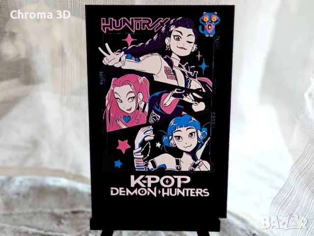 3D Постер/Картина Kpop Demon Hungers / K-pop Demon Hunters Poster