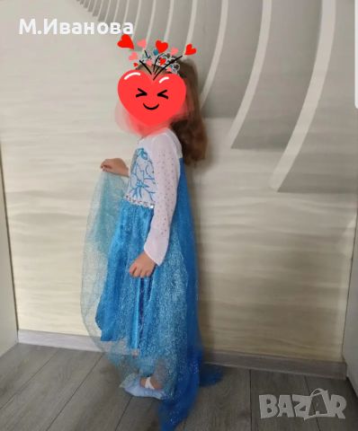 Рокля Елза 5-6 години, снимка 6 - Детски рокли и поли - 45468029