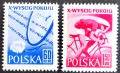 Полша, 1957 г. - лот марки на тема спорт, цветя, изкуство, музика, самолет, личности, кораб и др., снимка 5
