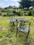 Градински комплект маса и столове от ковано желязо, снимка 6