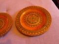 Дървена чиния с медни нишки фи 125 и 145 мм нови, снимка 5