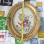  Стара рамка за картина / гоблен ЕЛИПСА, квадрат, птица, котка, коте, снимка 3