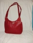 Червена чанта от Мека естествена кожа., снимка 2