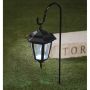 Соларен градински фенер - Многоцветен с метална стойка 78 см, снимка 5