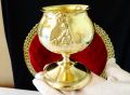Бронзов бокал с бронзова икона Богородица. , снимка 1 - Антикварни и старинни предмети - 45912839