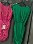 НОВА рокля с гол гръб в зелен и циклама на намаление , снимка 1 - Рокли - 45879168