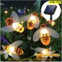 LED лампи, соларен гирлянд от пчелички - КОД 3702, снимка 9